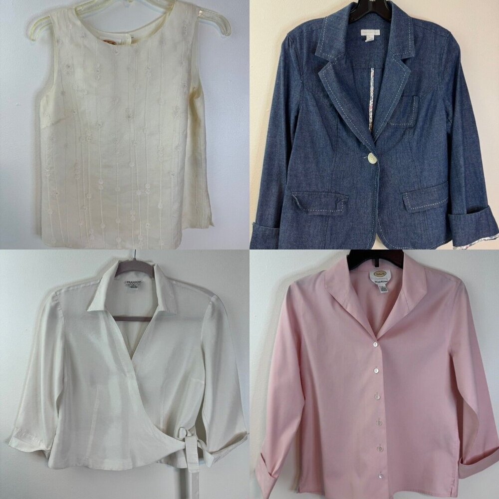 Lot Of 4 Womens Blouse And Blazer Size 4